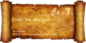 Csóka Norina névjegykártya